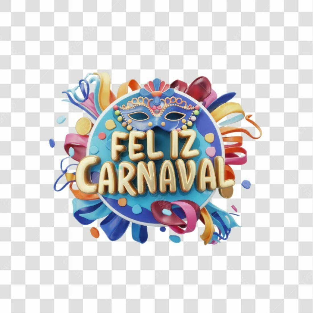 Icone Carnaval Feliz PNG com fundo transparente