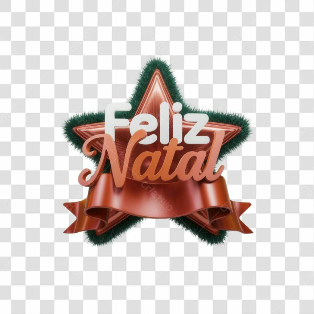 Selo Feliz Natal PNG com fundo transparente