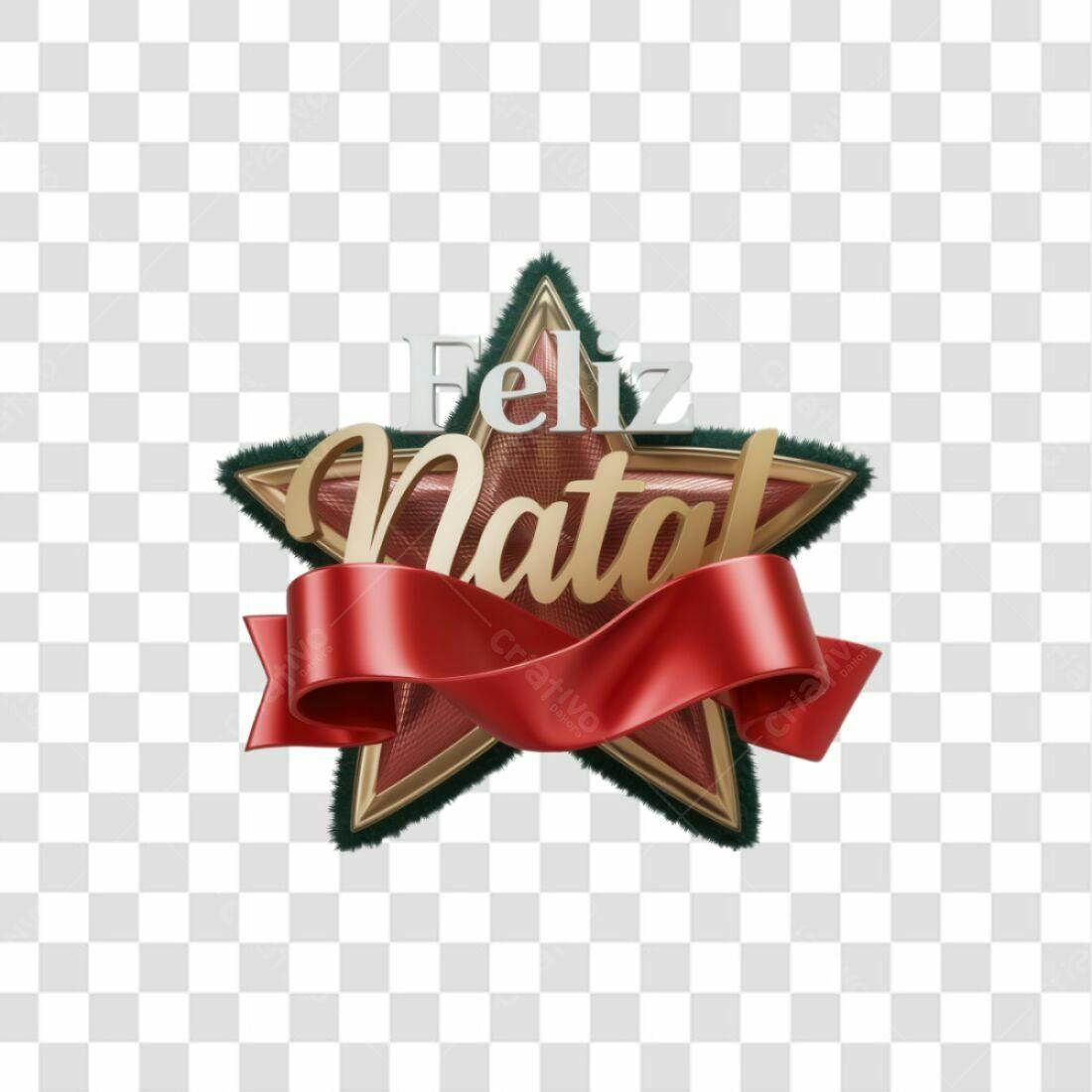 Selo Feliz Natal PNG com fundo transparente
