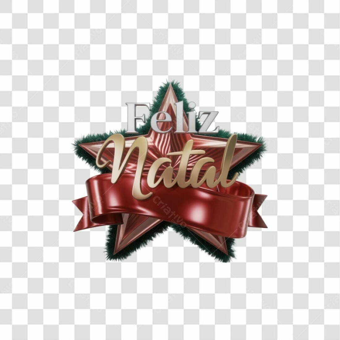 Selo Feliz Natal PNG com fundo transparente