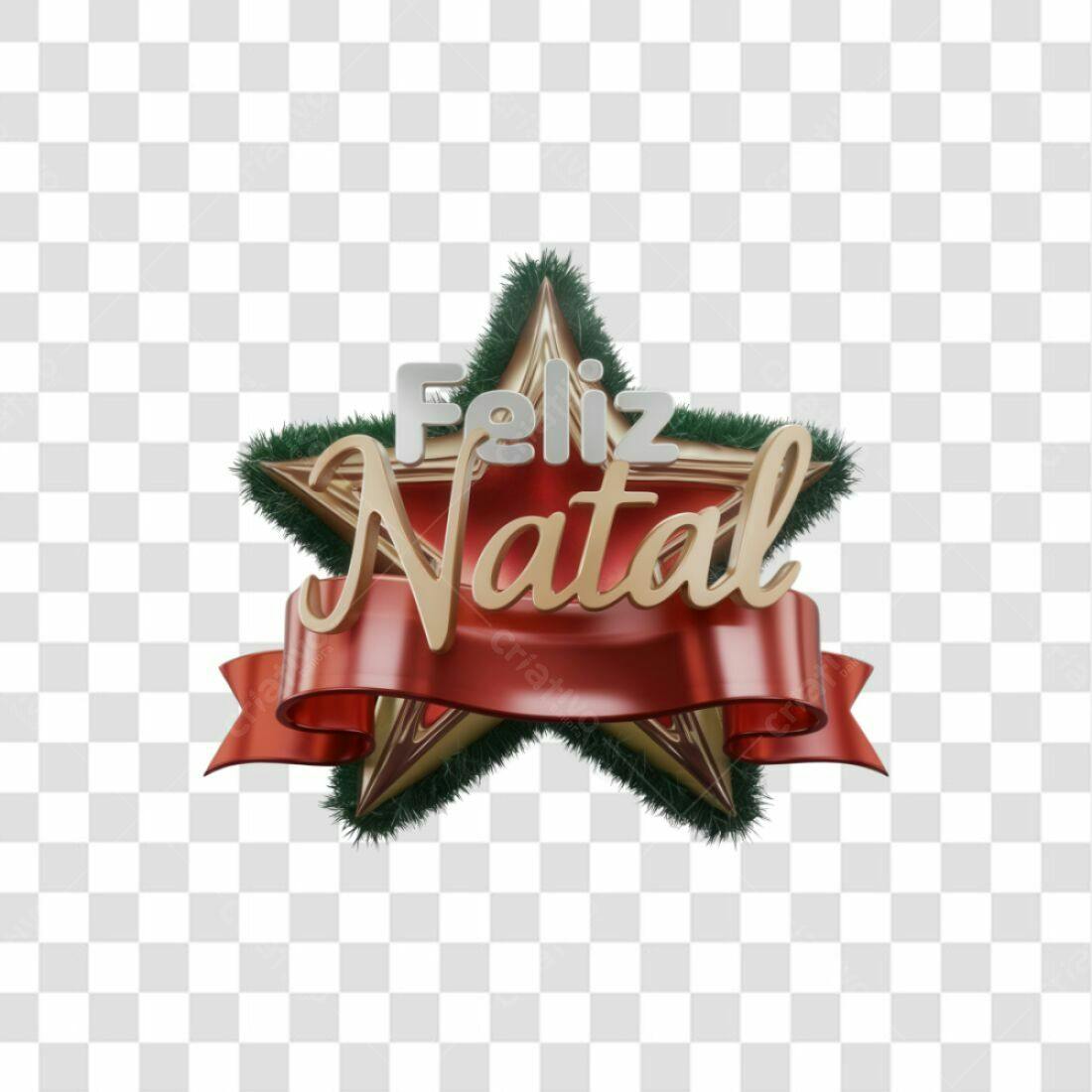Selo Feliz Natal PNG com fundo transparente