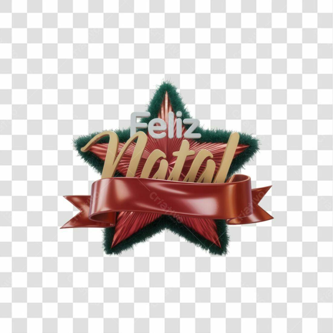 Selo Feliz Natal PNG com fundo transparente