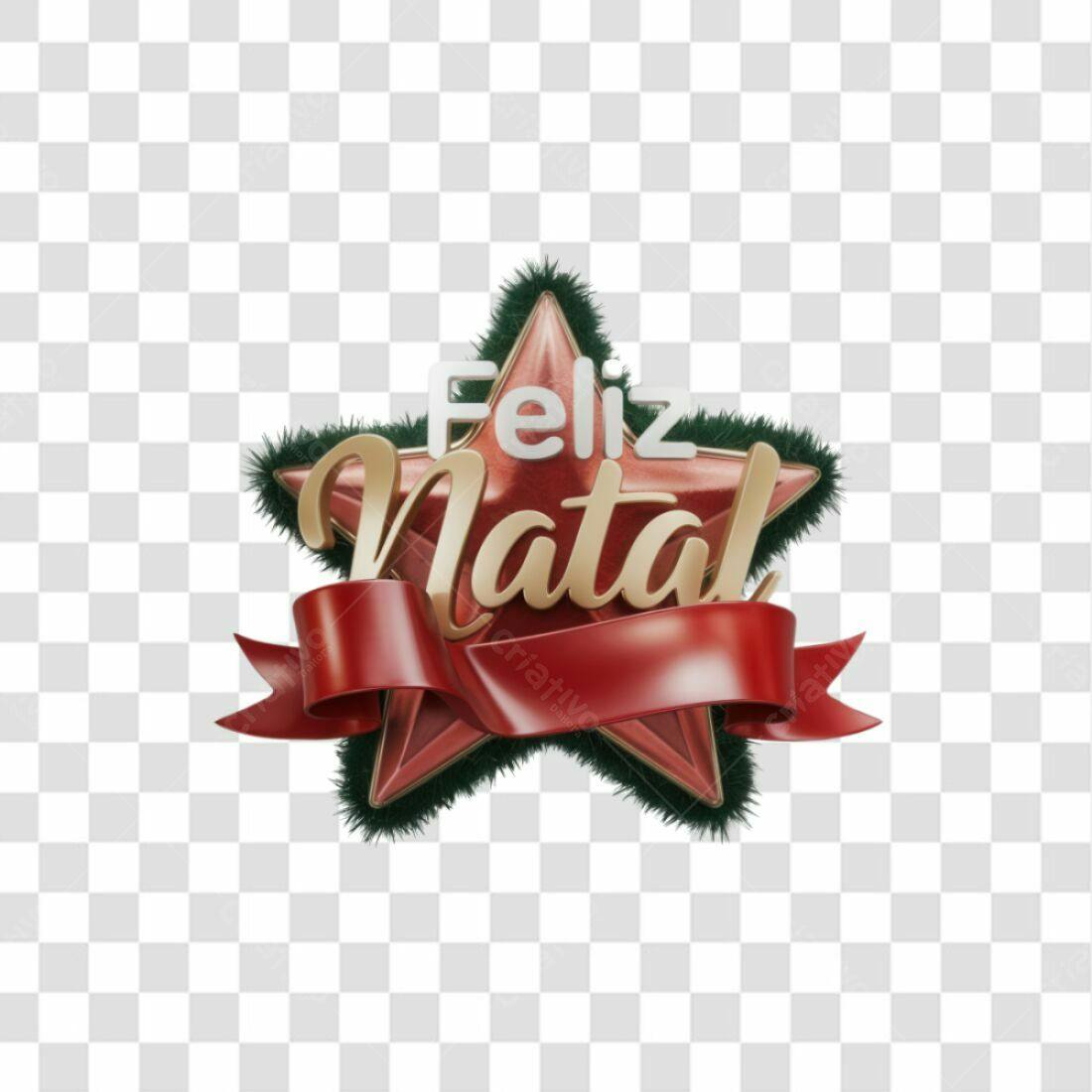 Selo Feliz Natal PNG com fundo transparente