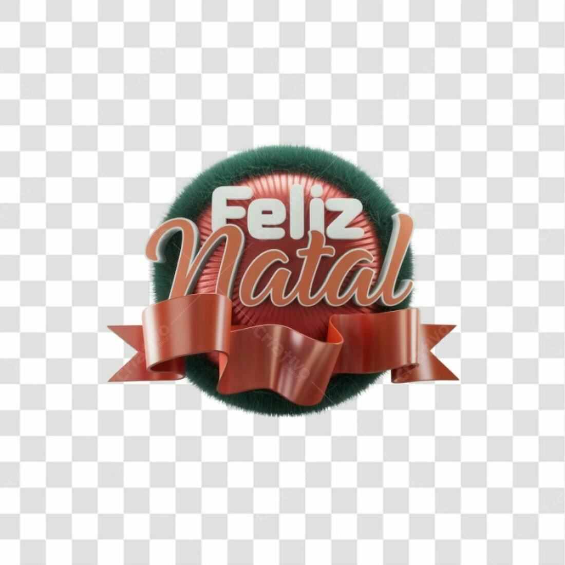 Selo Feliz Natal PNG com fundo transparente