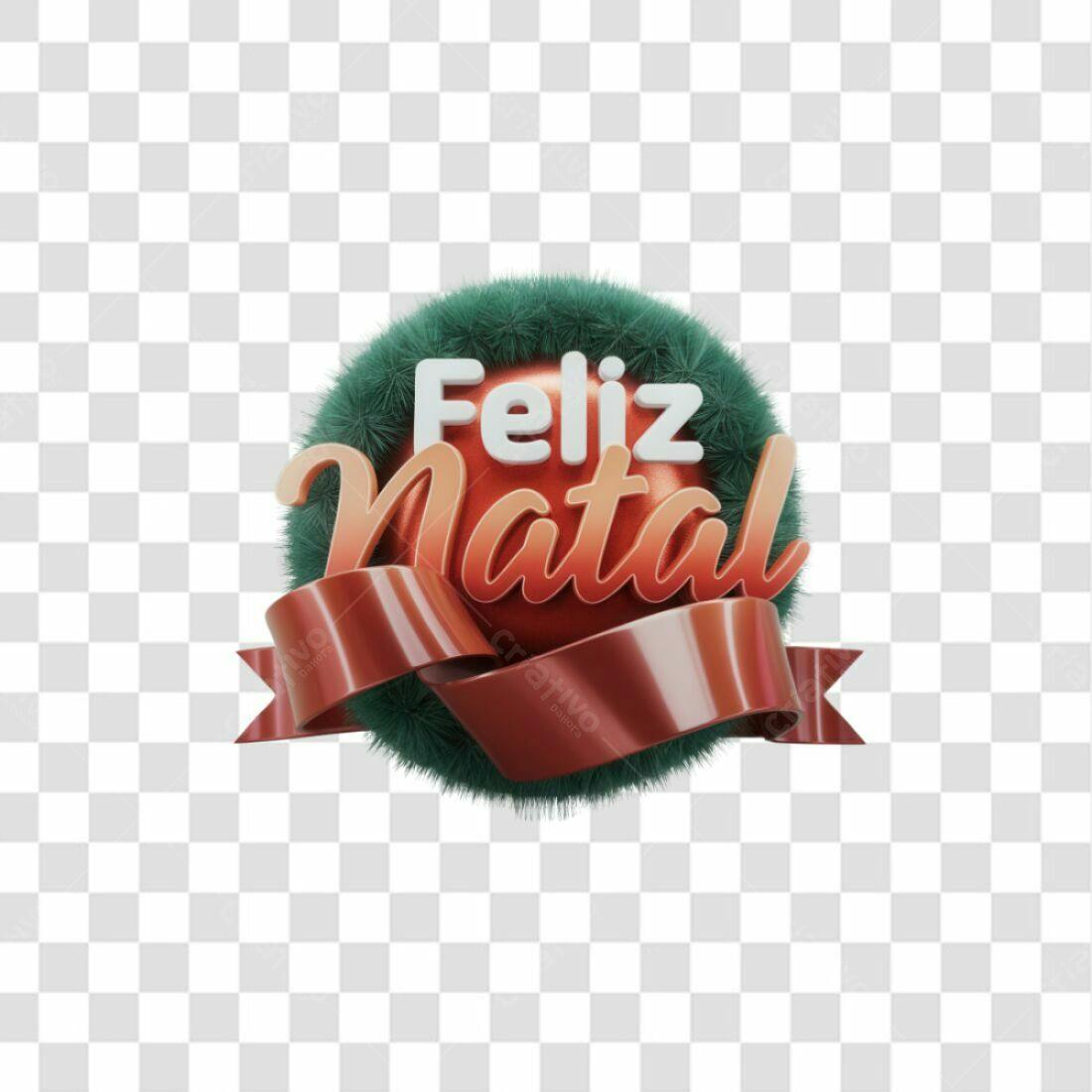 Selo Feliz Natal PNG com fundo transparente