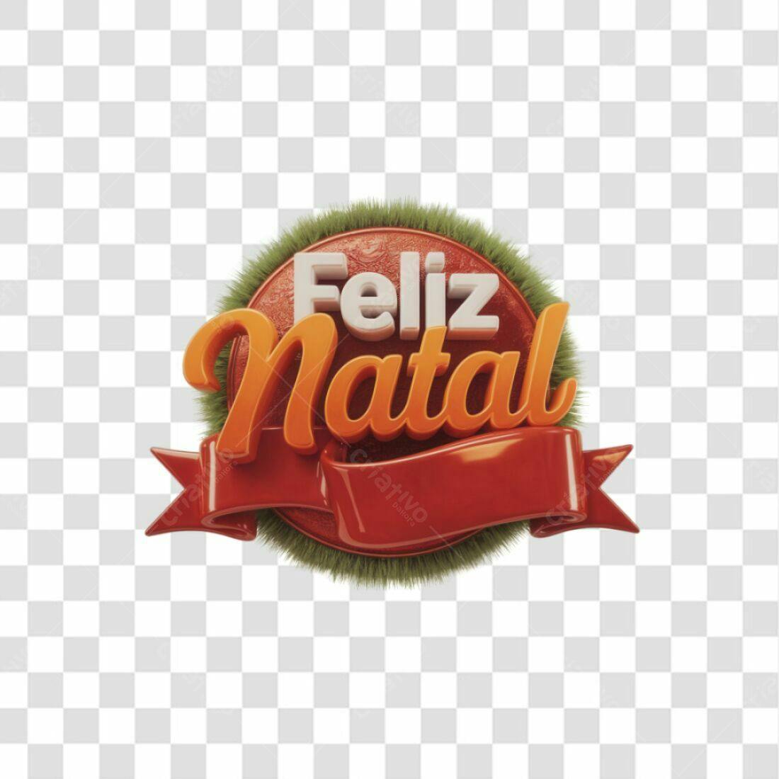 Selo Feliz Natal PNG com fundo transparente