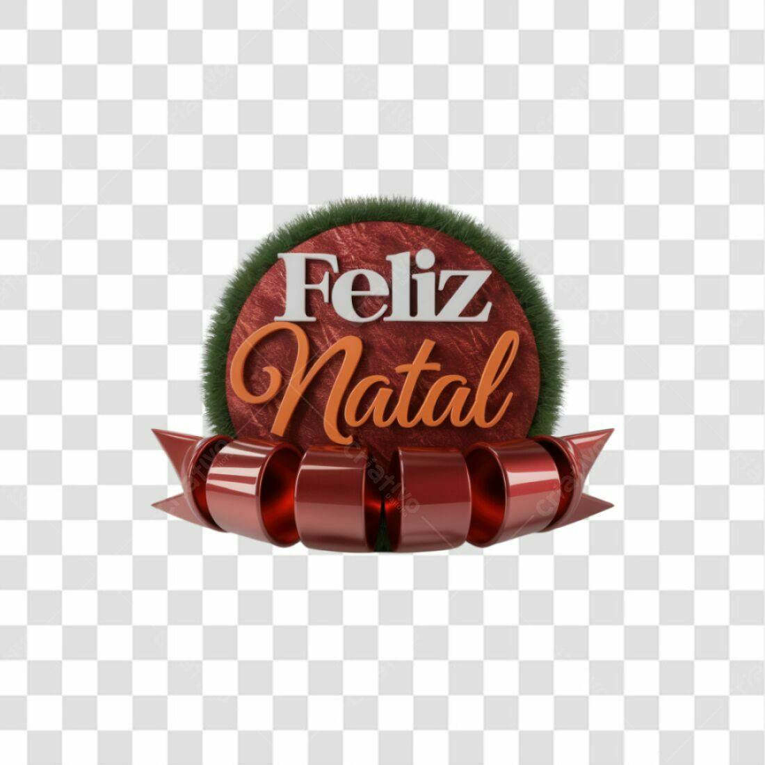 Selo Feliz Natal PNG com fundo transparente