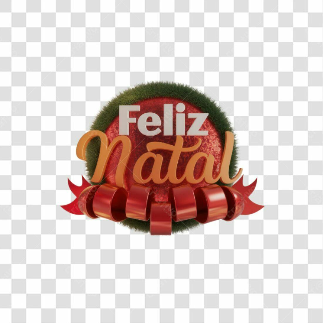 Selo Feliz Natal PNG com fundo transparente