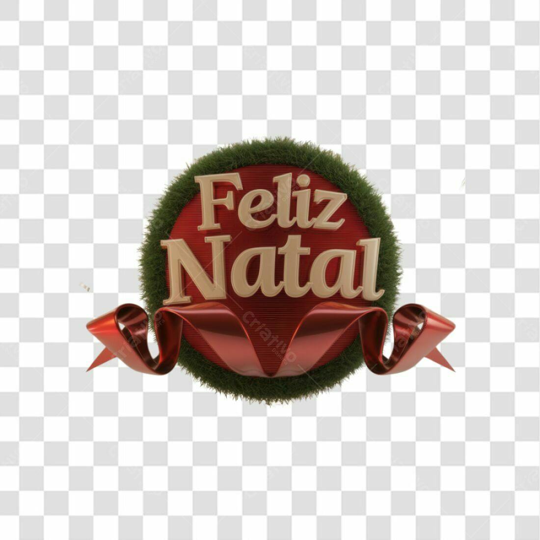 Selo Feliz Natal PNG com fundo transparente