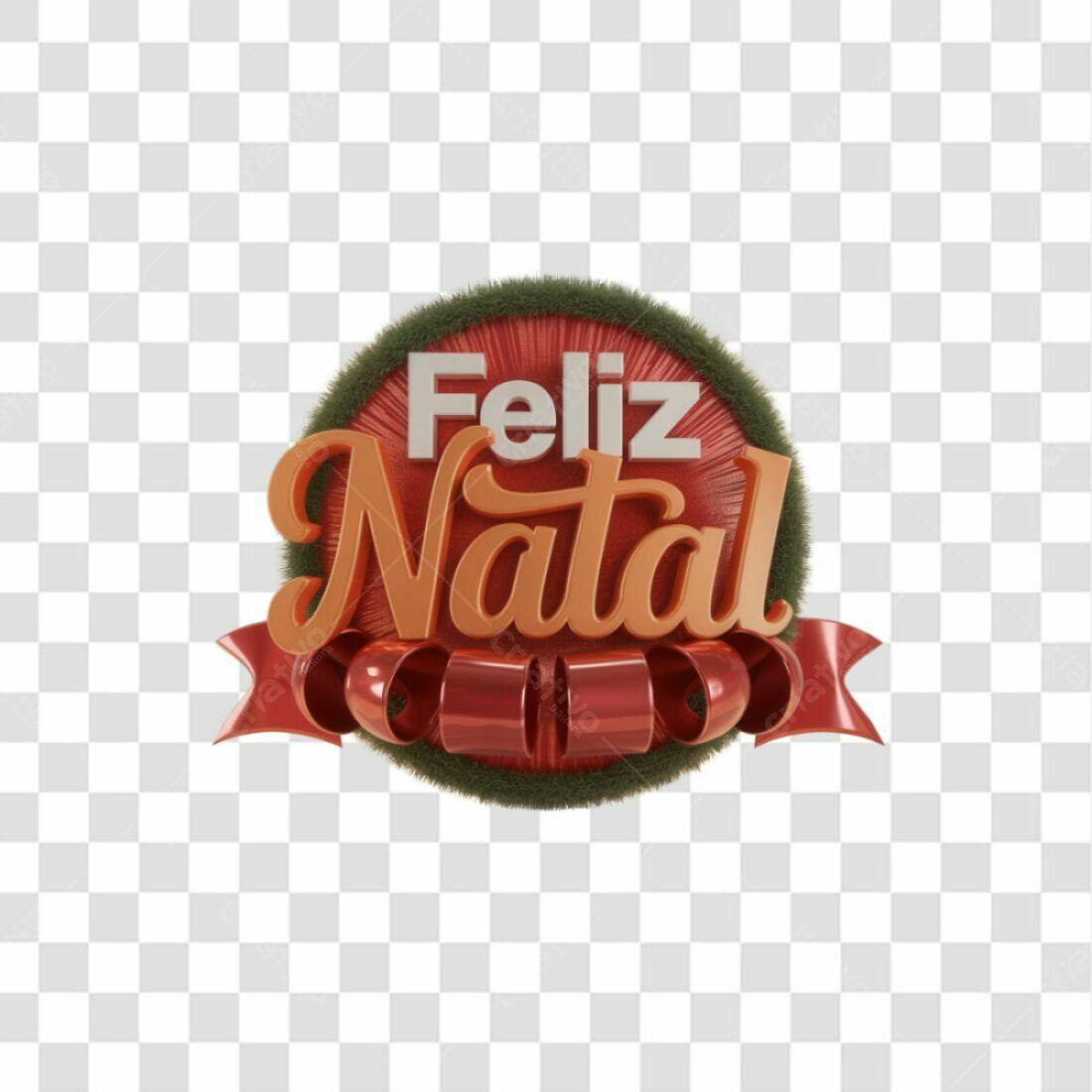 Selo Feliz Natal PNG com fundo transparente