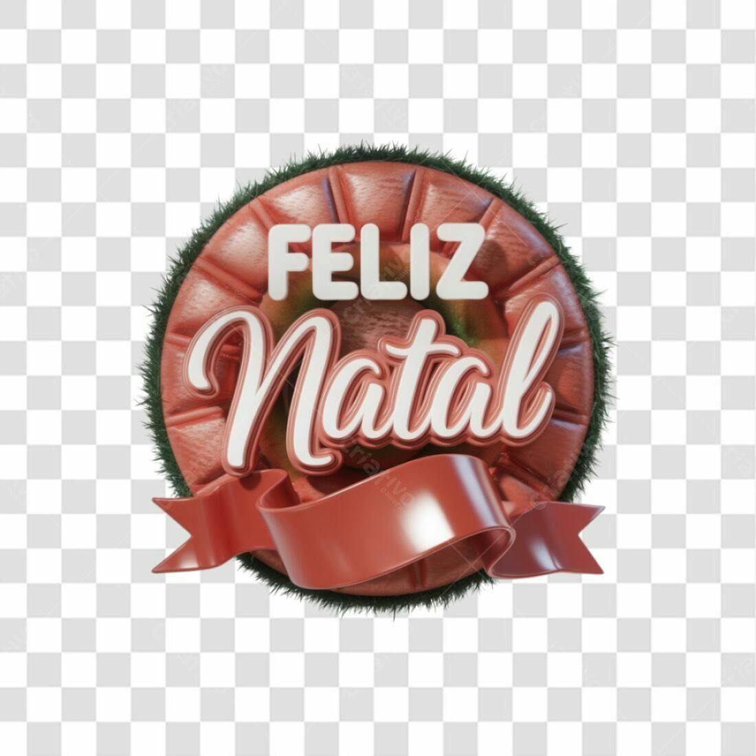 Selo Feliz Natal PNG com fundo transparente