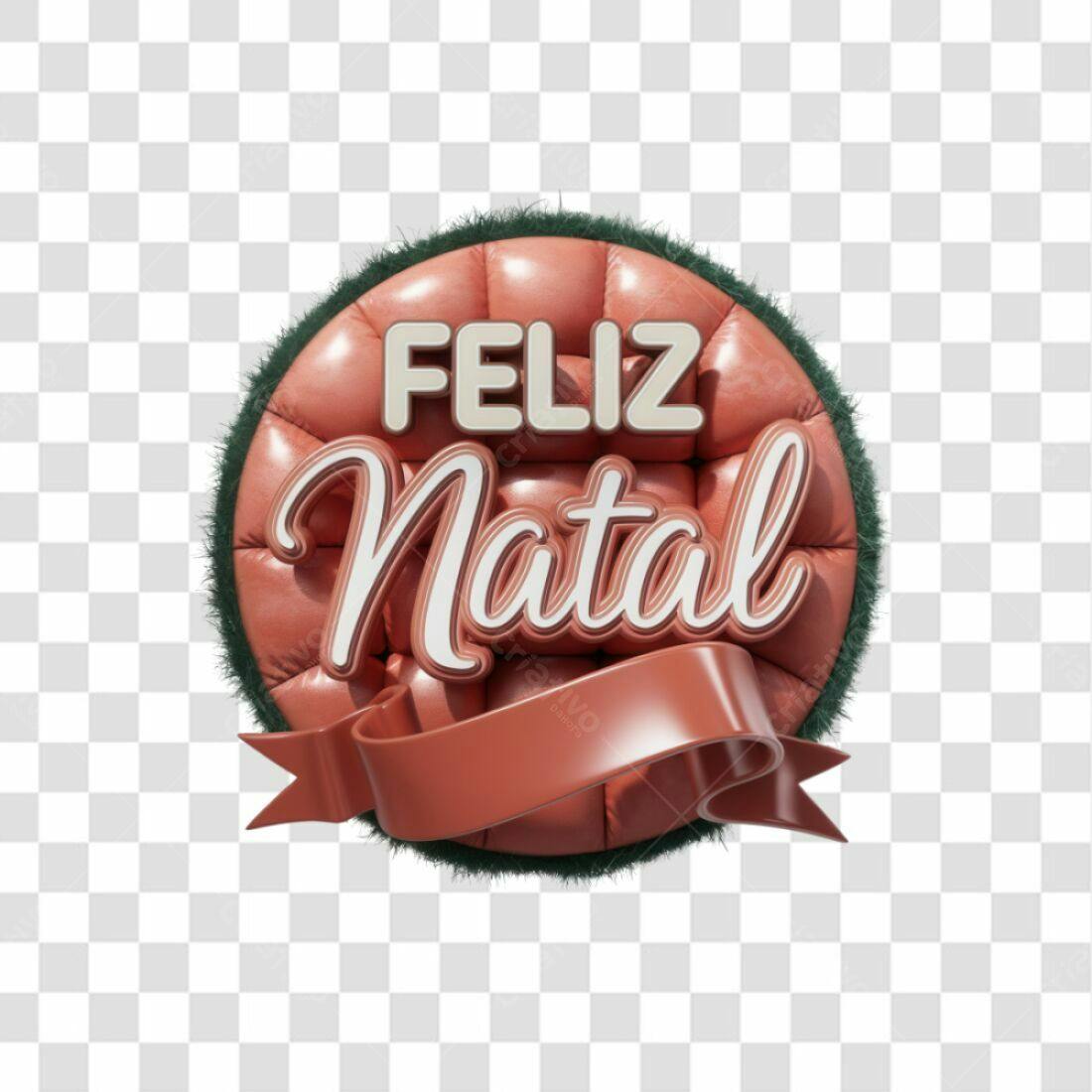 Selo Feliz Natal PNG com fundo transparente