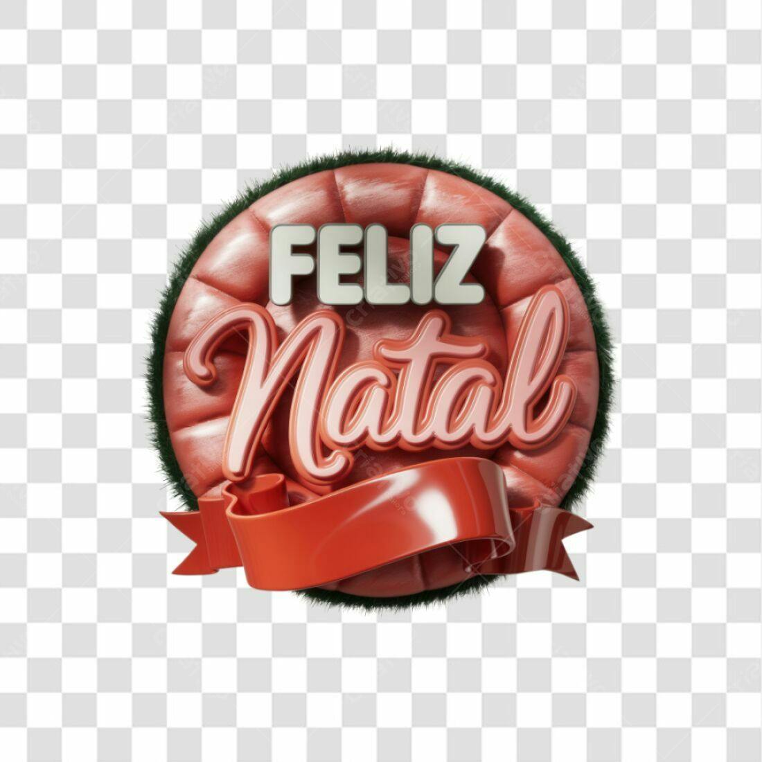 Selo Feliz Natal PNG com fundo transparente