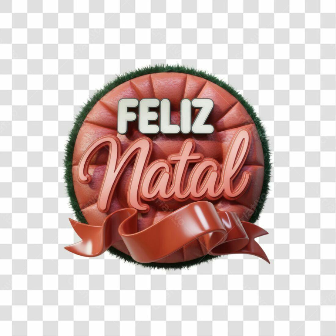 Selo Feliz Natal PNG com fundo transparente