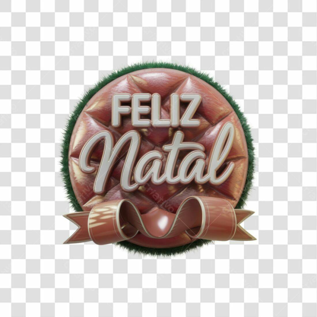 Selo Feliz Natal PNG com fundo transparente