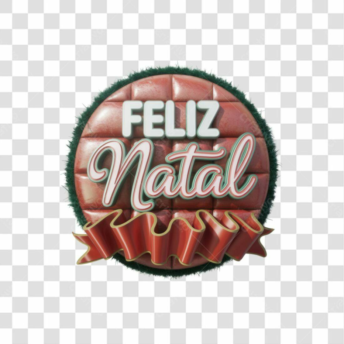Selo Feliz Natal PNG com fundo transparente