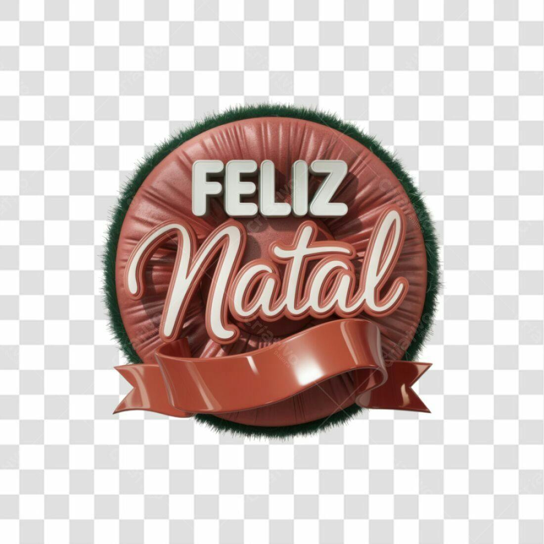 Selo Feliz Natal PNG com fundo transparente