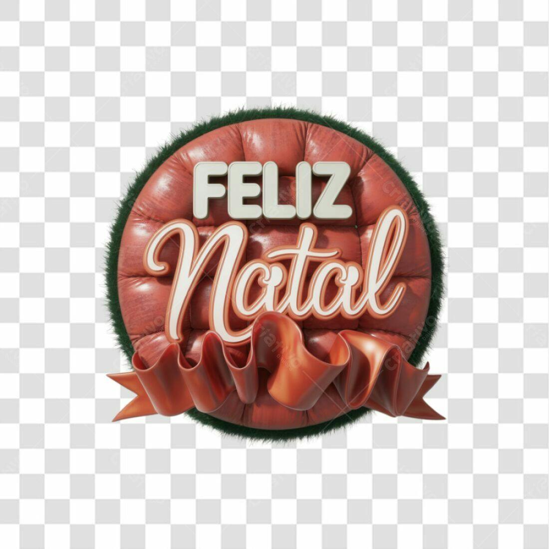 Selo Feliz Natal PNG com fundo transparente