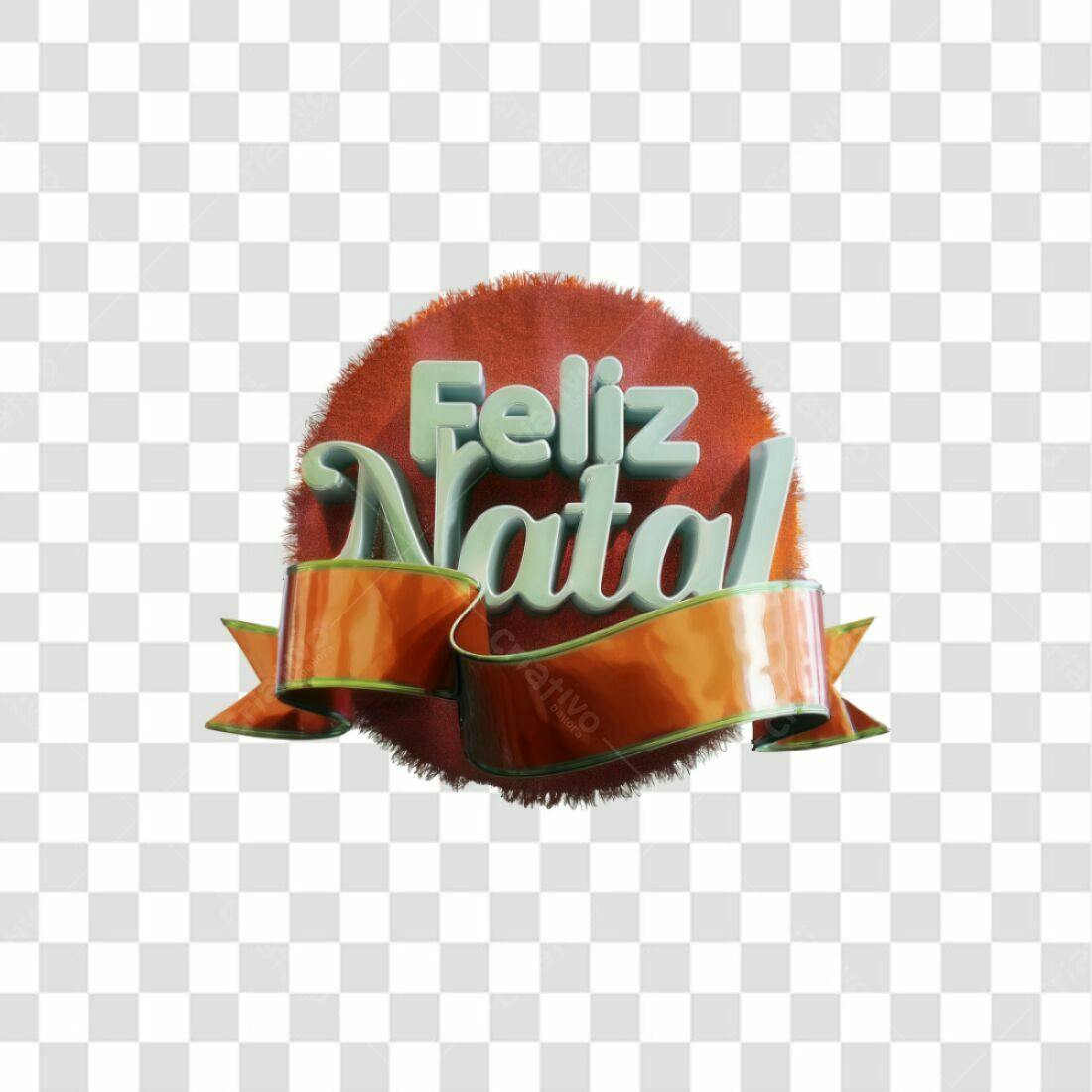 Selo Feliz Natal PNG com fundo transparente