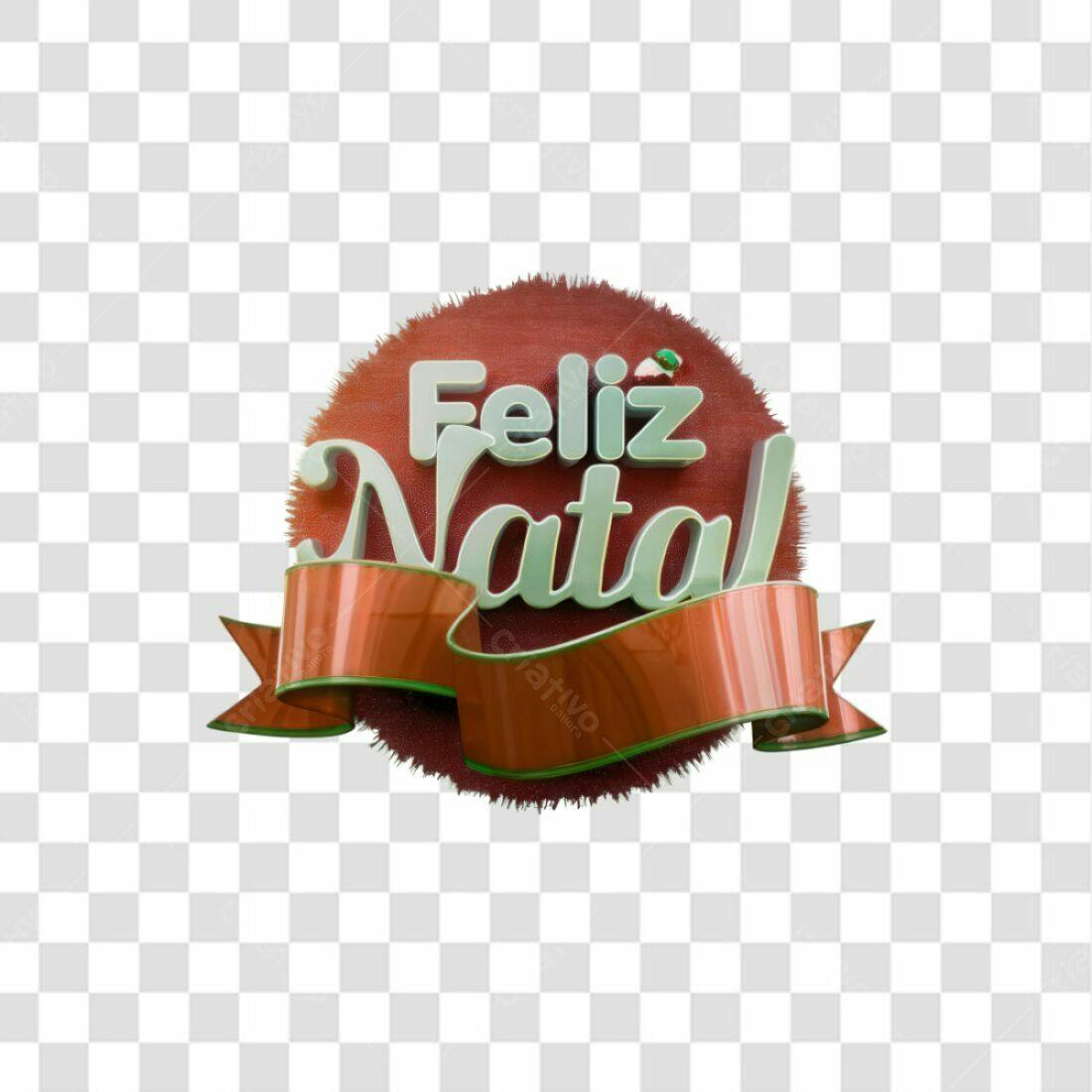 Selo Feliz Natal PNG com fundo transparente