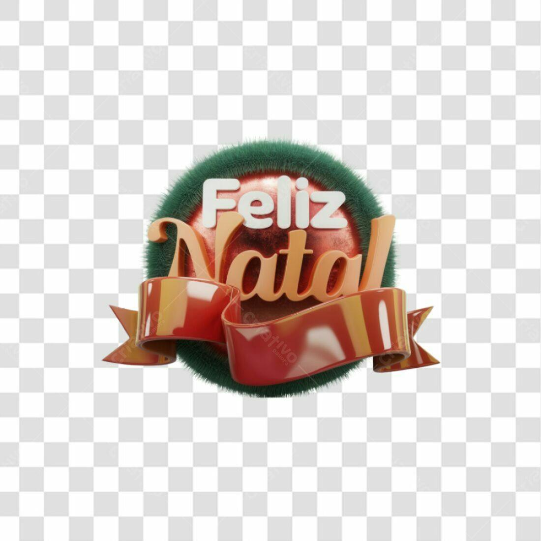 Selo Feliz Natal PNG com fundo transparente