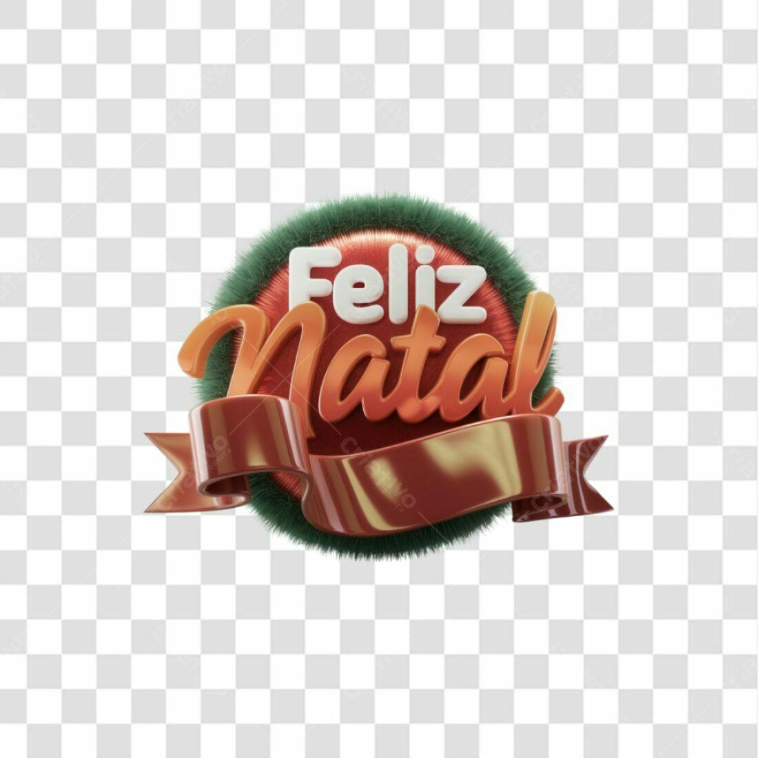 Selo Feliz Natal PNG com fundo transparente