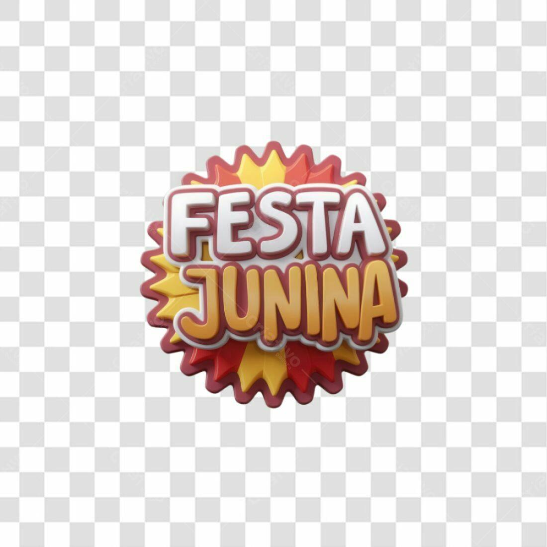 Selo Festa Junina PNG com fundo transparente