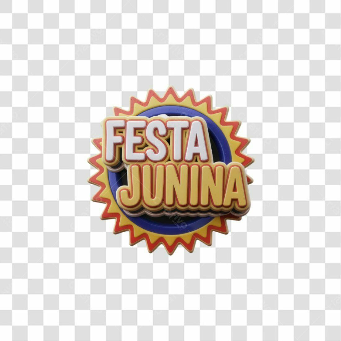 Selo Festa Junina PNG com fundo transparente