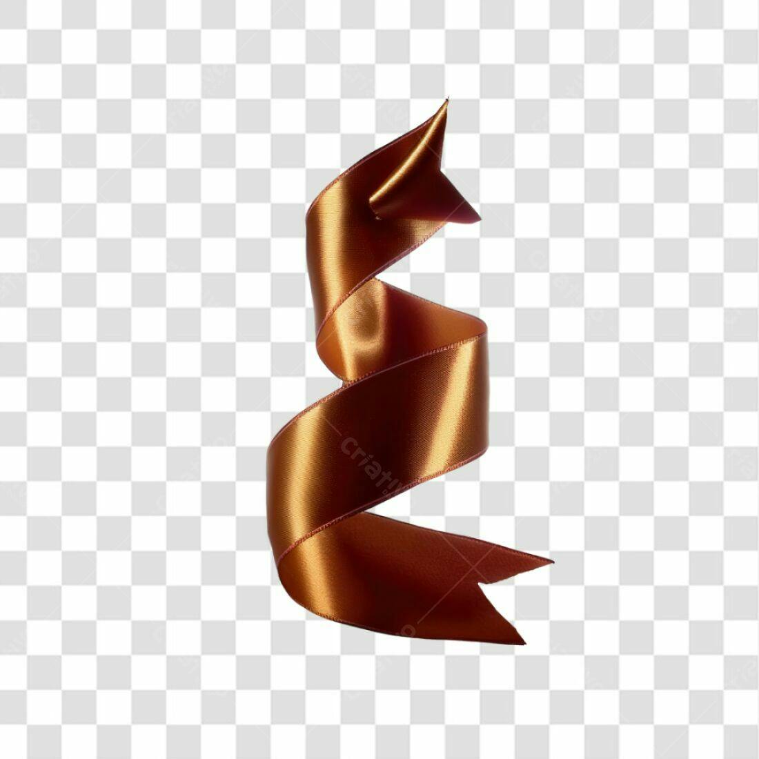 Fita decorativa marrom PNG com fundo transparente