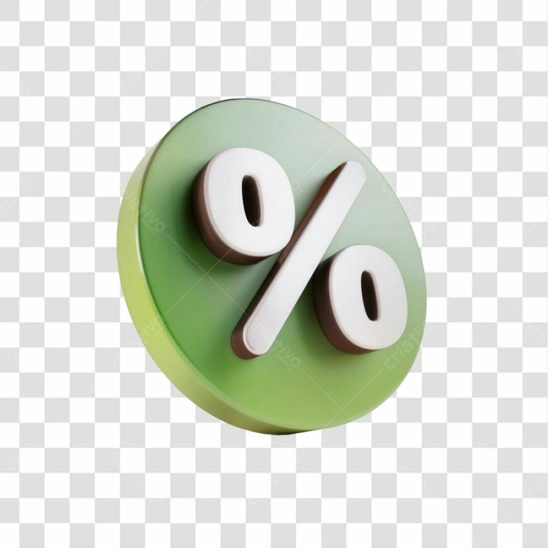 Icone Desconto Verde PNG com fundo transparente