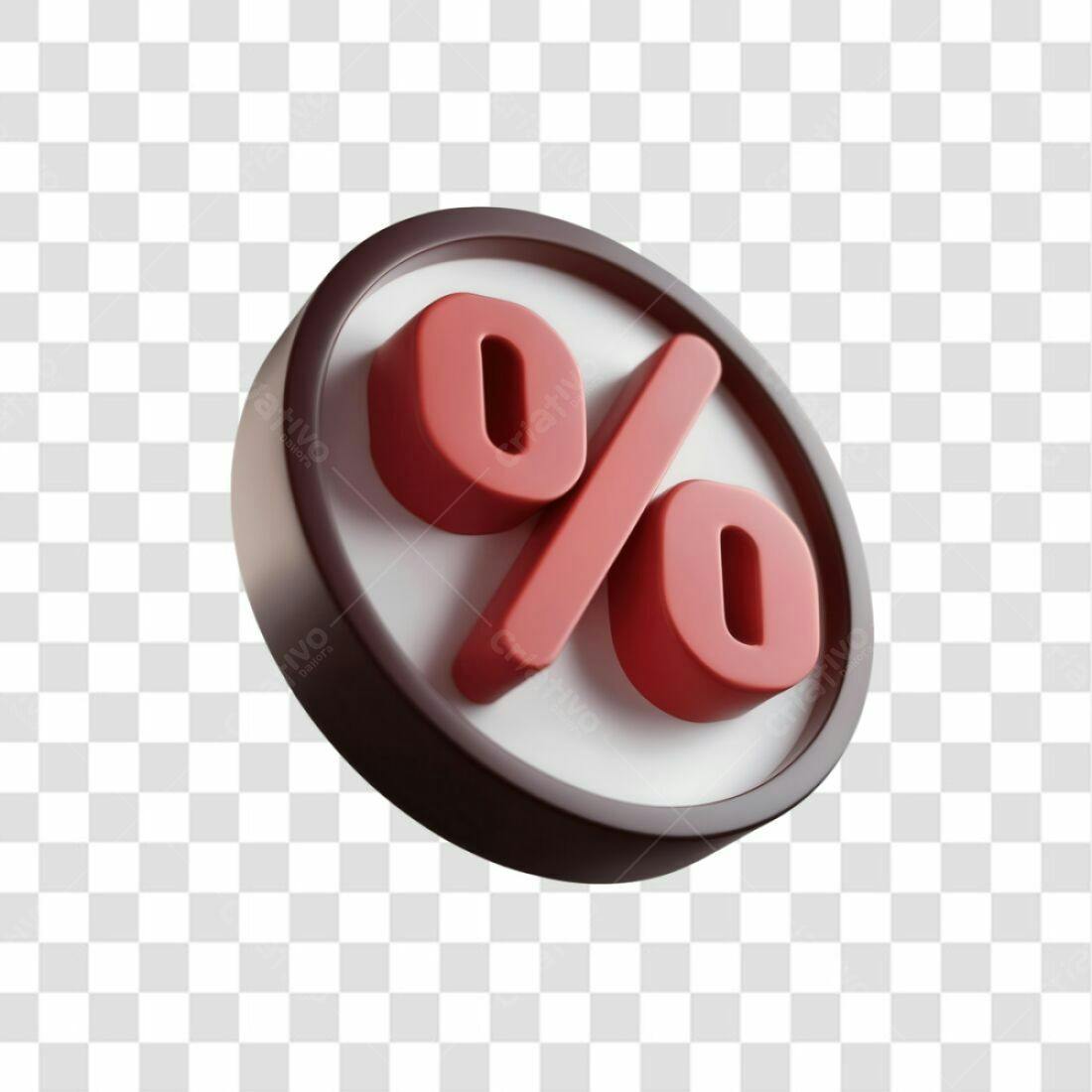 Icone de Porcentagem para Promoções PNG com fundo transparente
