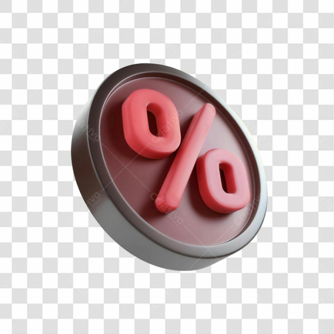 Icone Desconto Vermelho e Marrom PNG com fundo transparente