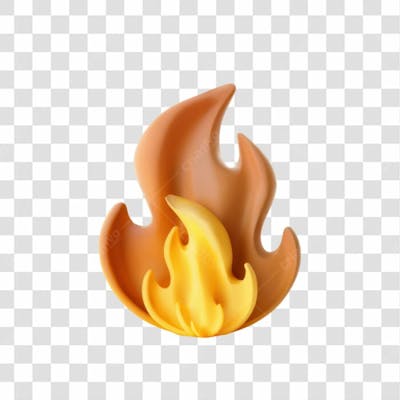 Selo 3D Render Fogo Elemento Ícone Psd Png
