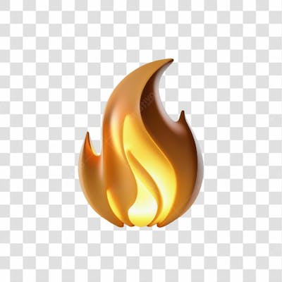 Selo 3D Render Fogo Elemento Ícone Psd Png