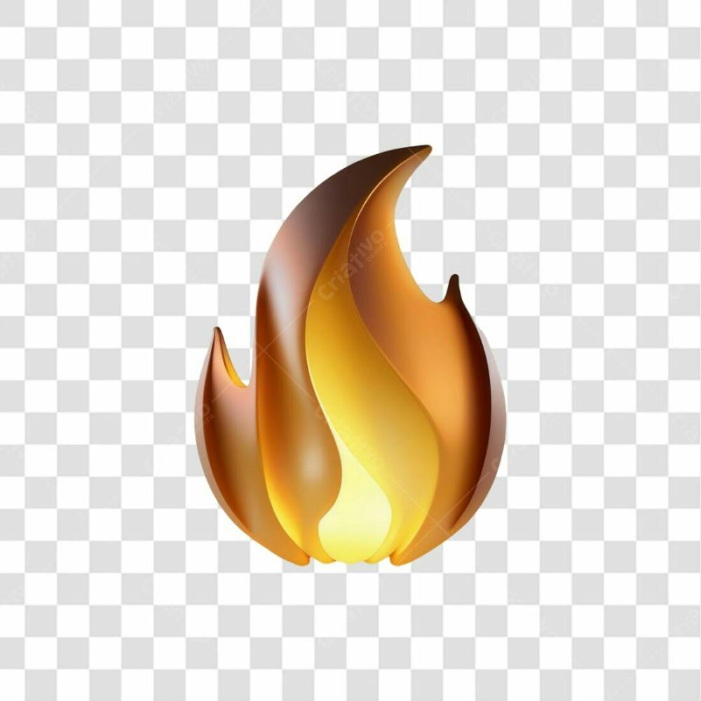 Selo 3D Render Fogo Elemento Ícone Psd Png