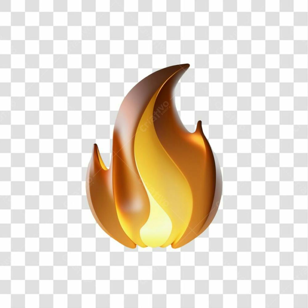 Selo 3D Render Fogo Elemento Ícone Psd Png