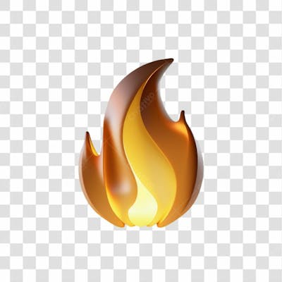 Selo 3D Render Fogo Elemento Ícone Psd Png