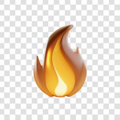 Selo 3D Render Fogo Elemento Ícone Psd Png