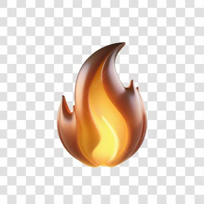 Selo 3D Render Fogo Elemento Ícone Psd Png