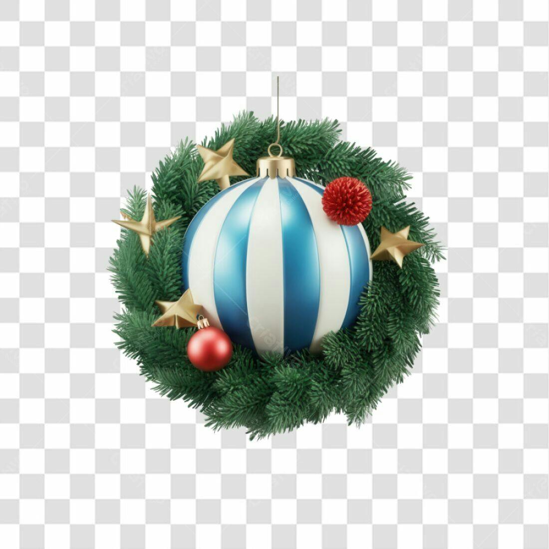 Enfeite Natalino PNG com fundo transparente