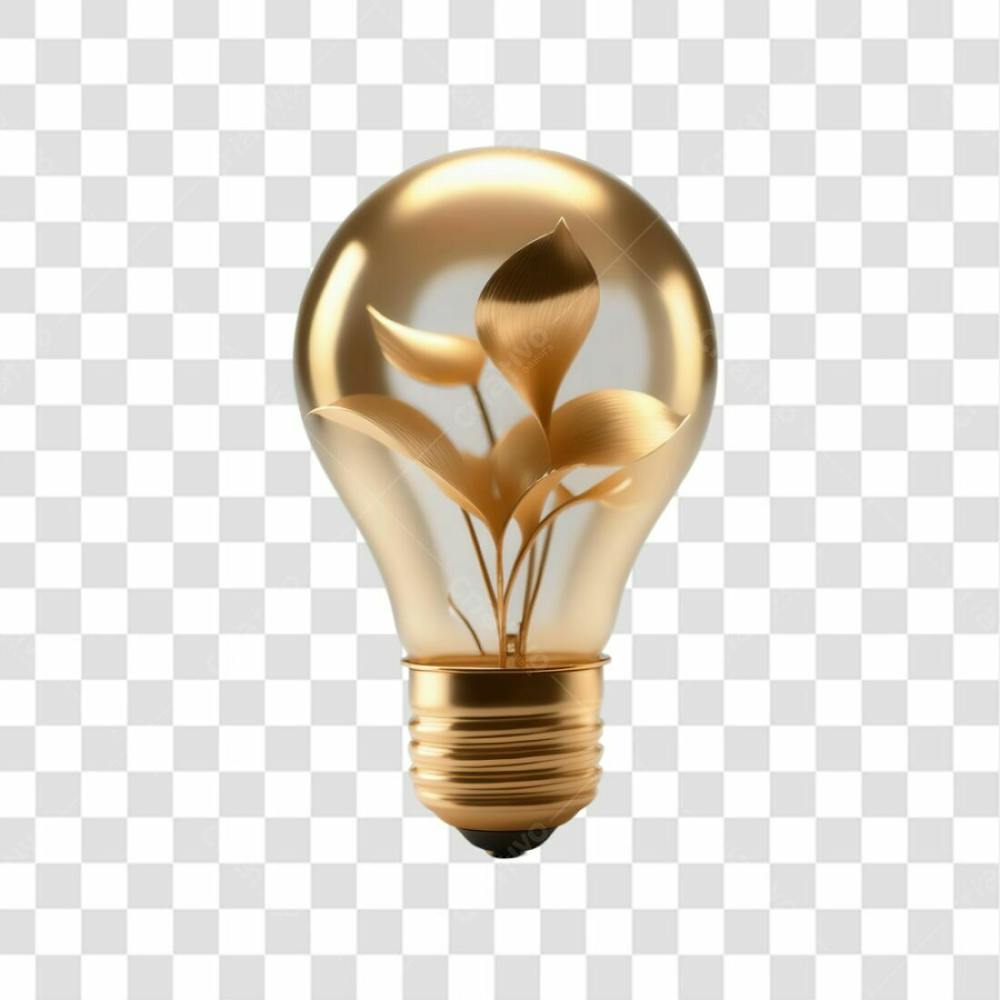 Selo 3D Render Lâmpada Luz Elemento Ícone Psd Png