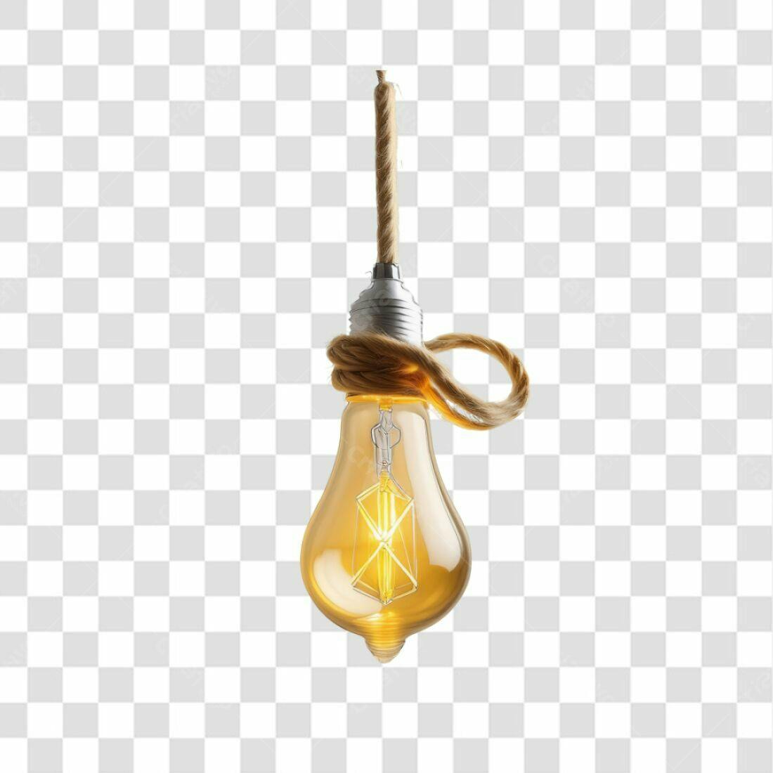 Ícone Lâmpada com Corda PNG com fundo transparente