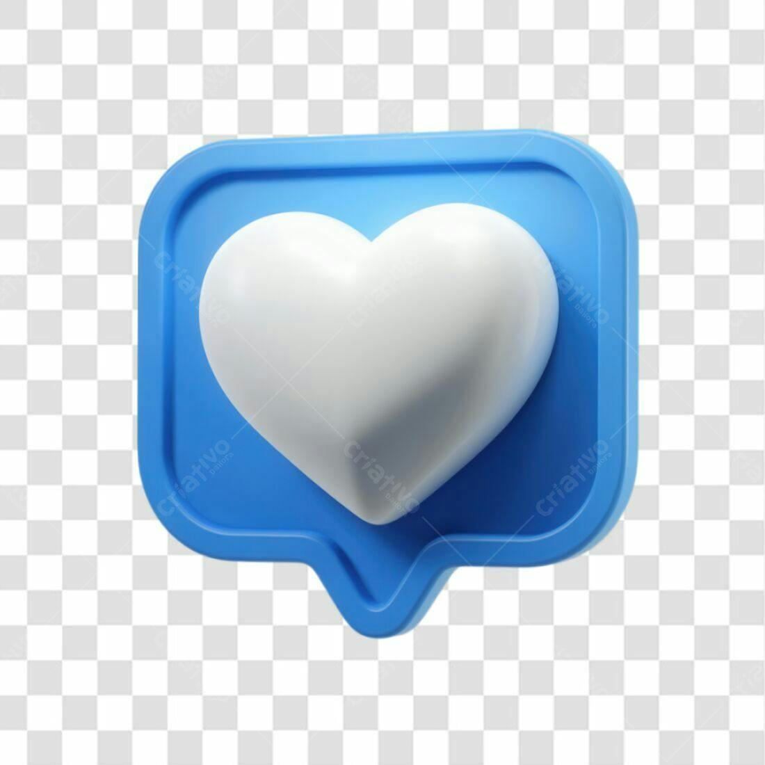 Icone Curtida Social Media PNG com fundo transparente