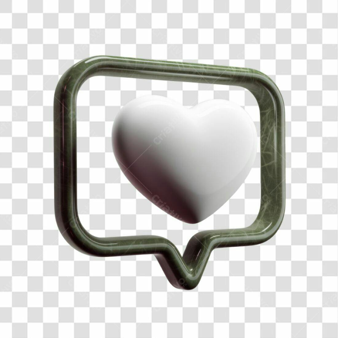 Icone Curtida Verde e Branco PNG com fundo transparente