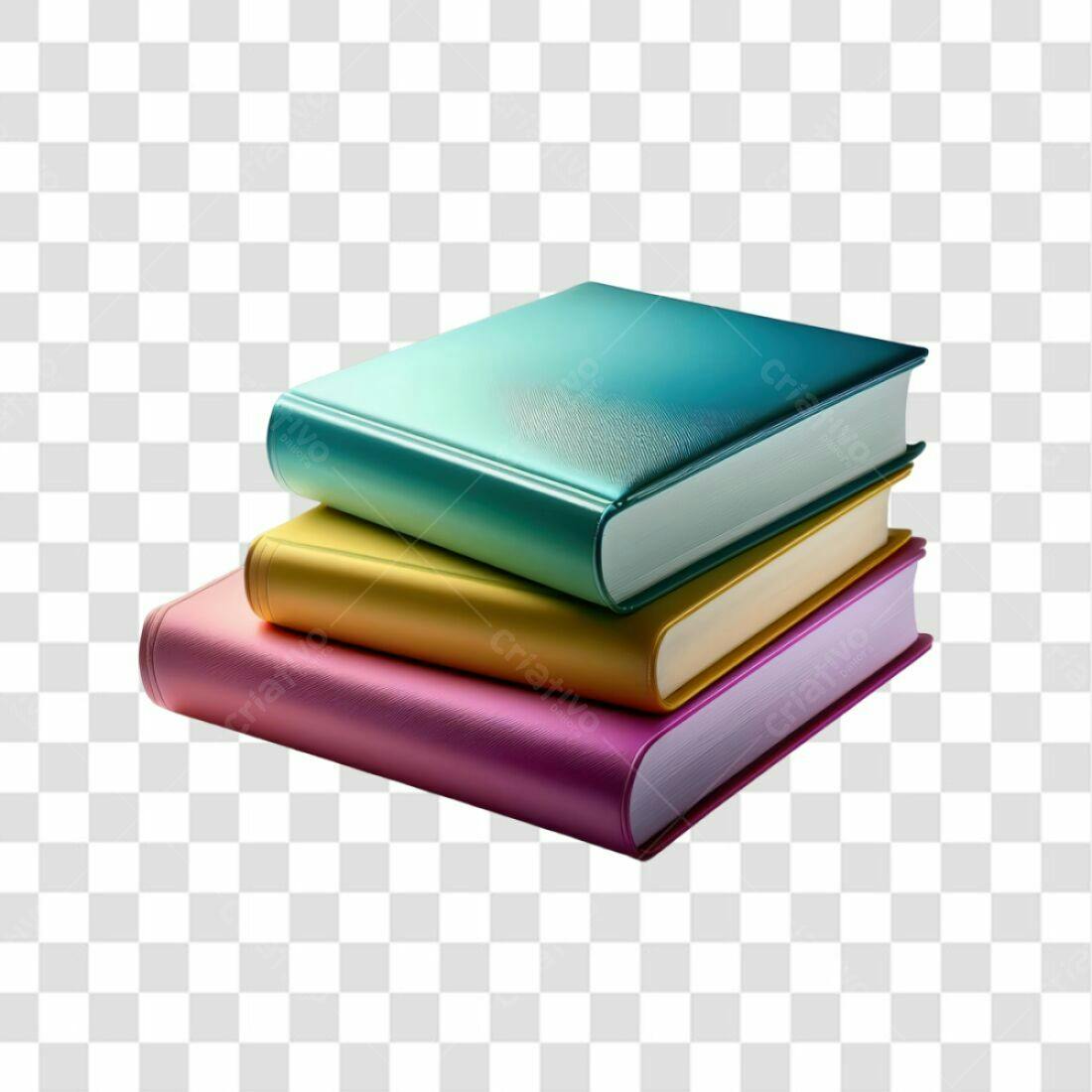 Icone Livros coloridos PNG com fundo transparente