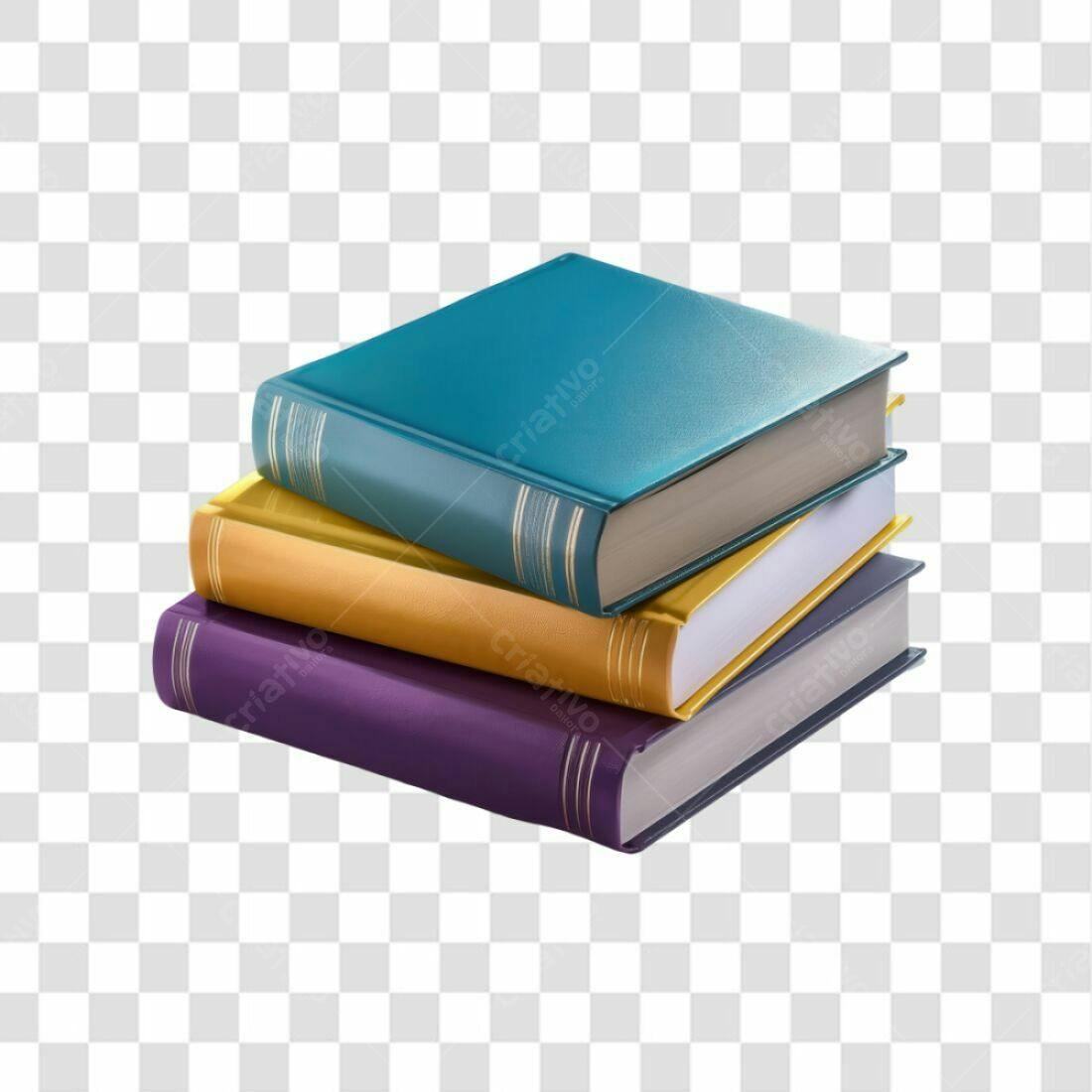 Icone Livros Empilhados PNG com fundo transparente