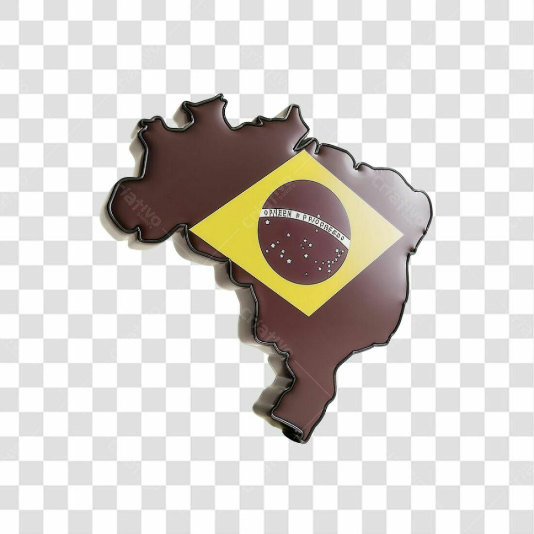 Icone Brasil mapa PNG com fundo transparente