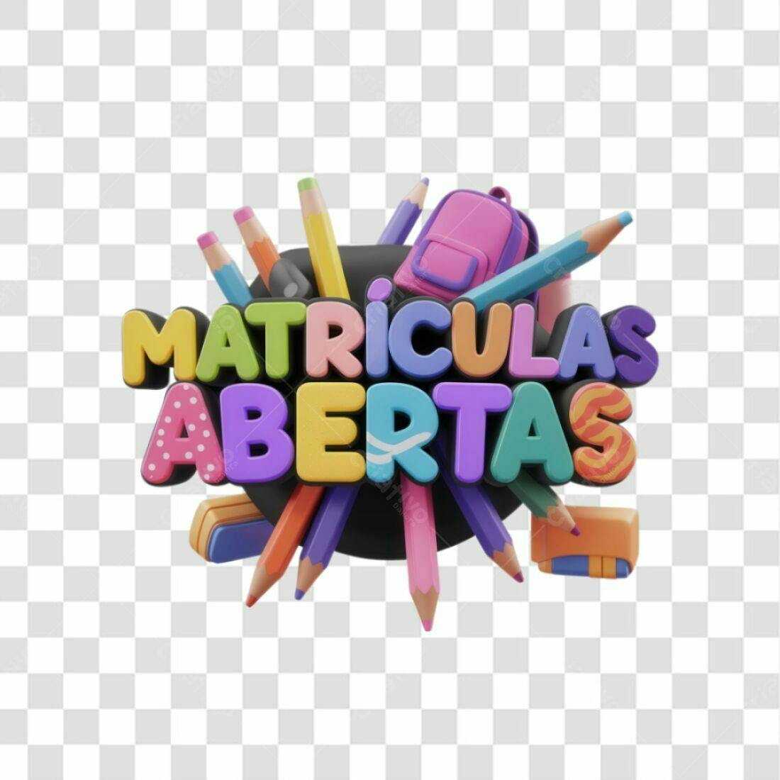 Banner Matrículas Abertas PNG com fundo transparente
