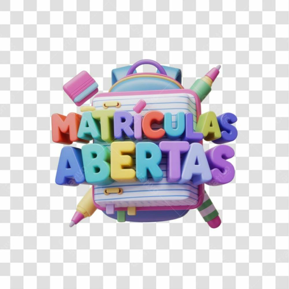 Selo 3D Render Matrículas Abertas Elemento Ícone Psd Png