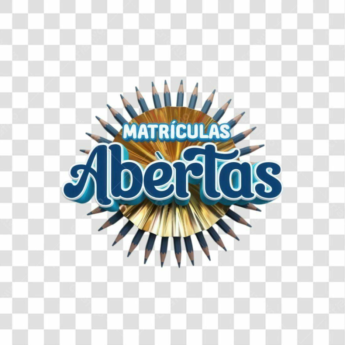 Selo Matrículas Abertas PNG com fundo transparente